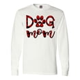 thumbnail image 1 of Inktastic Dog Mom with Paw Print in Plaid Long Sleeve T-Shirt, 1 of 5
