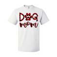thumbnail image 1 of Inktastic Dog Mom with Paw Print in Plaid T-Shirt, 1 of 5