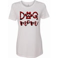 thumbnail image 1 of Inktastic Dog Mom with Paw Print in Plaid Women's T-Shirt, 1 of 5