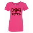 thumbnail image 1 of Inktastic Dog Mom with Paw Print in Plaid Women's T-Shirt, 1 of 5