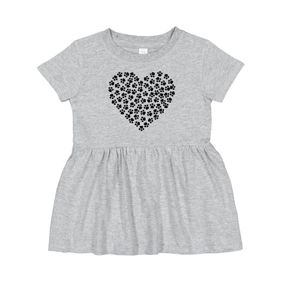 Inktastic Dog Paws, Puppy Paws, Animal Paws, Heart, Pet Girls Baby Dress