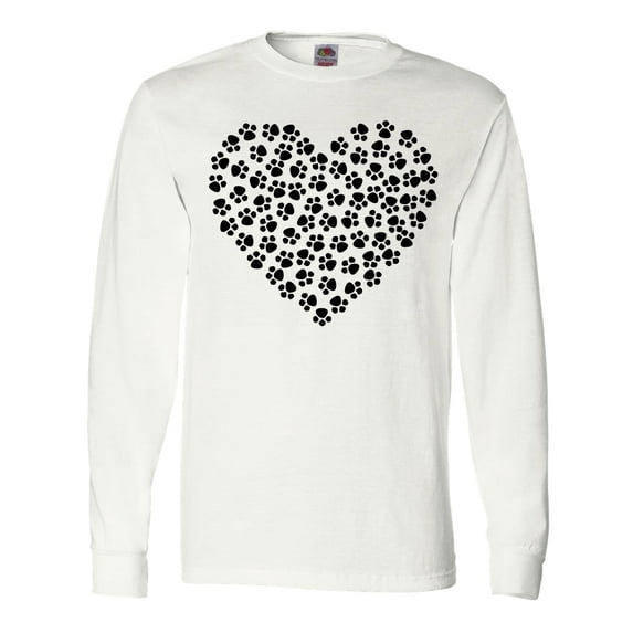 Inktastic Dog Paws, Puppy Paws, Animal Paws, Heart, Pet Long Sleeve T-Shirt