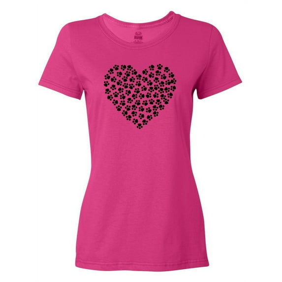Inktastic Dog Paws, Puppy Paws, Animal Paws, Heart, Pet Women's T-Shirt