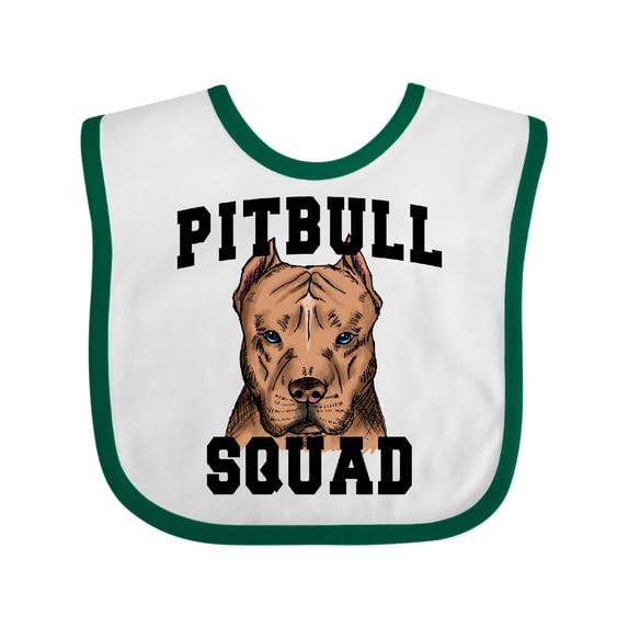 Inktastic Dog Pitbull Squad Boys or Girls Baby Bib