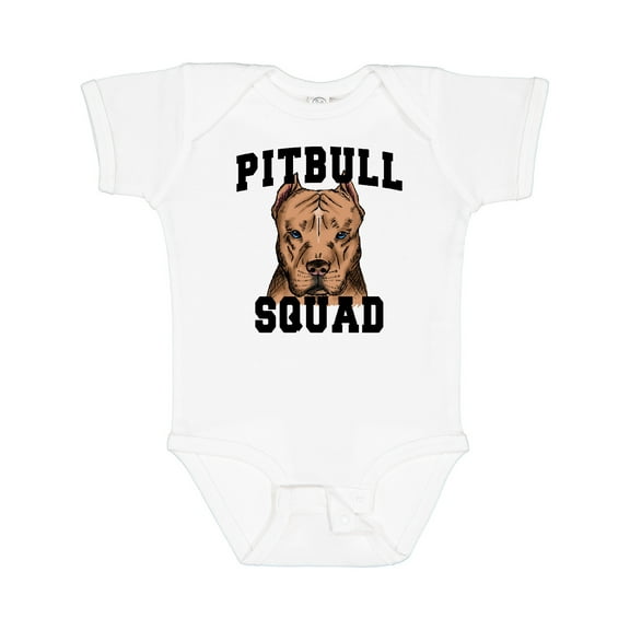 Inktastic Dog Pitbull Squad Boys or Girls Baby Bodysuit