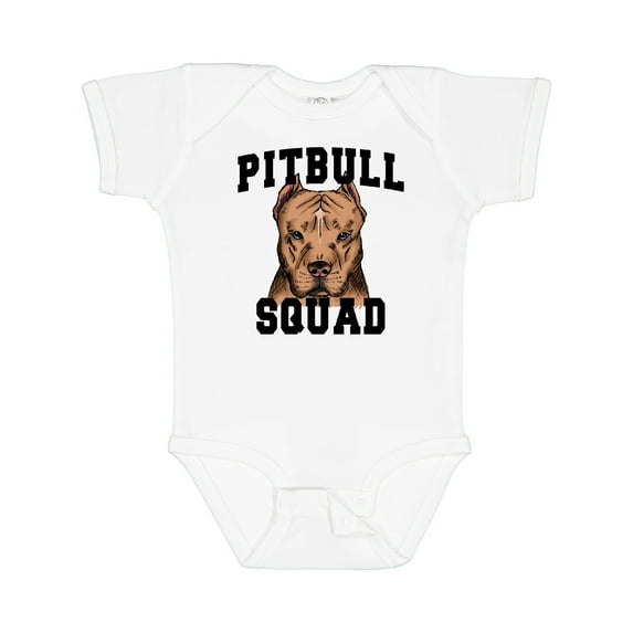 Inktastic Dog Pitbull Squad Boys or Girls Baby Bodysuit