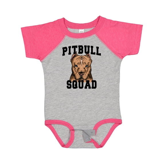 Inktastic Dog Pitbull Squad Boys or Girls Baby Bodysuit