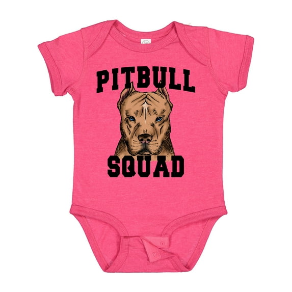 Inktastic Dog Pitbull Squad Boys or Girls Baby Bodysuit