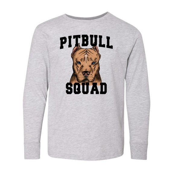 Inktastic Dog Pitbull Squad Long Sleeve Youth T-Shirt