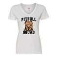 thumbnail image 1 of Inktastic Dog Pitbull Squad Women's V-Neck T-Shirt, 1 of 5