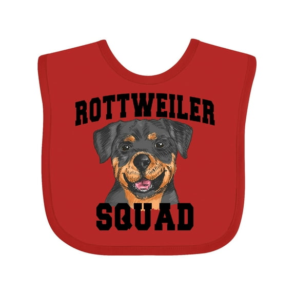 Inktastic Dog Rottweiler Squad Boys or Girls Baby Bib