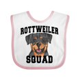 thumbnail image 1 of Inktastic Dog Rottweiler Squad Boys or Girls Baby Bib, 1 of 4