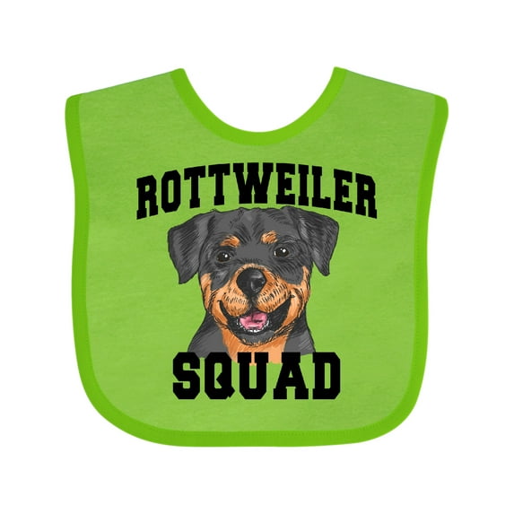 Inktastic Dog Rottweiler Squad Boys or Girls Baby Bib