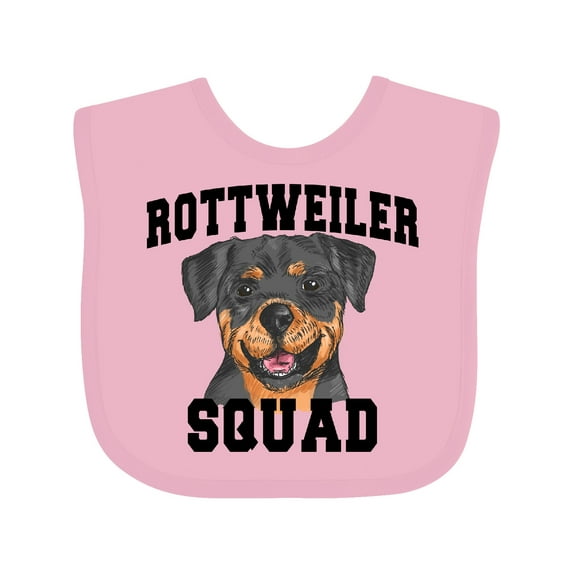 Inktastic Dog Rottweiler Squad Boys or Girls Baby Bib