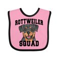 thumbnail image 1 of Inktastic Dog Rottweiler Squad Boys or Girls Baby Bib, 1 of 4