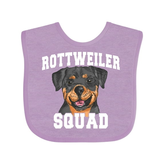 Inktastic Dog Rottweiler Squad Boys or Girls Baby Bib