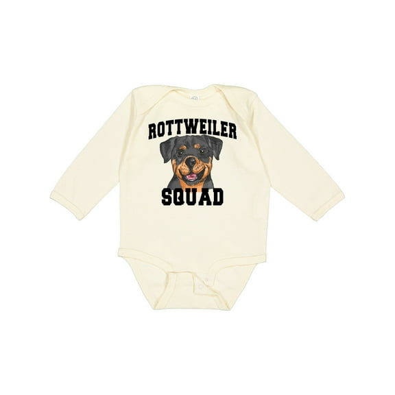Inktastic Dog Rottweiler Squad Boys or Girls Long Sleeve Baby Bodysuit