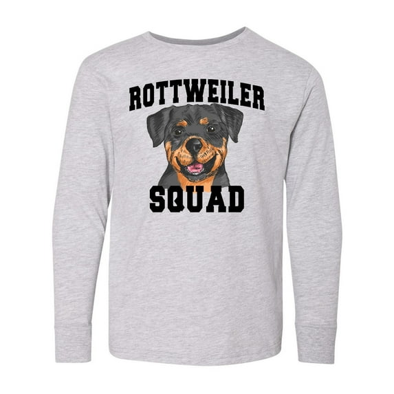 Inktastic Dog Rottweiler Squad Long Sleeve Youth T-Shirt