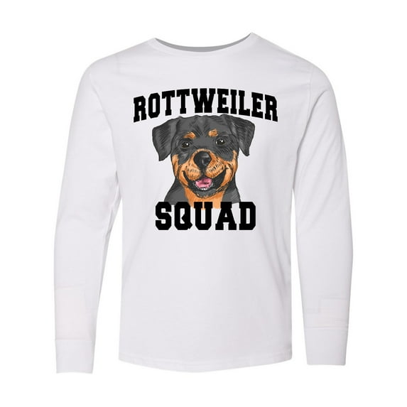 Inktastic Dog Rottweiler Squad Long Sleeve Youth T-Shirt