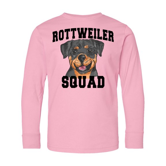 Inktastic Dog Rottweiler Squad Long Sleeve Youth T-Shirt
