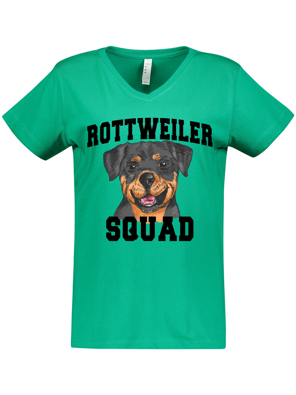 Inktastic Dog Rottweiler Squad Women's V-Neck T-Shirt