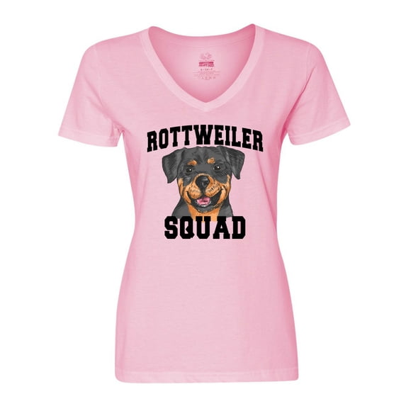 Inktastic Dog Rottweiler Squad Women's V-Neck T-Shirt