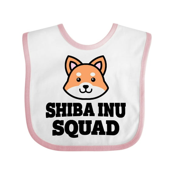 Inktastic Dog Shiba Inu Squad Boys or Girls Baby Bib