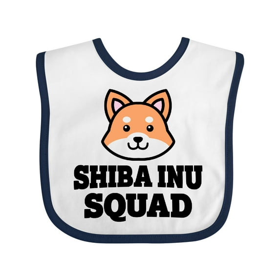Inktastic Dog Shiba Inu Squad Boys or Girls Baby Bib