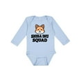 thumbnail image 1 of Inktastic Dog Shiba Inu Squad Boys or Girls Long Sleeve Baby Bodysuit, 1 of 5