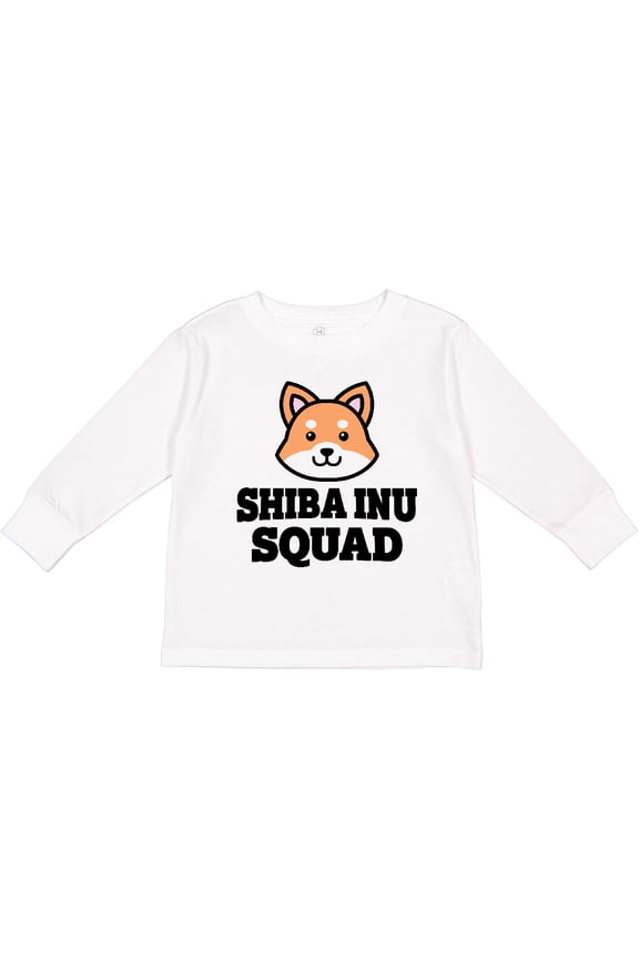 Dog Shiba Inu Squad Boys or Girls Long Sleeve Toddler T-Shirt