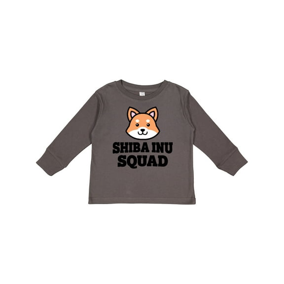 Inktastic Dog Shiba Inu Squad Boys or Girls Long Sleeve Toddler T-Shirt