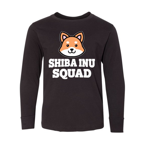 Inktastic Dog Shiba Inu Squad Long Sleeve Youth T-Shirt