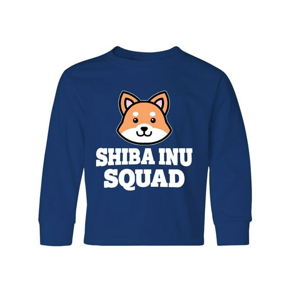 Inktastic Dog Shiba Inu Squad Long Sleeve Youth T-Shirt