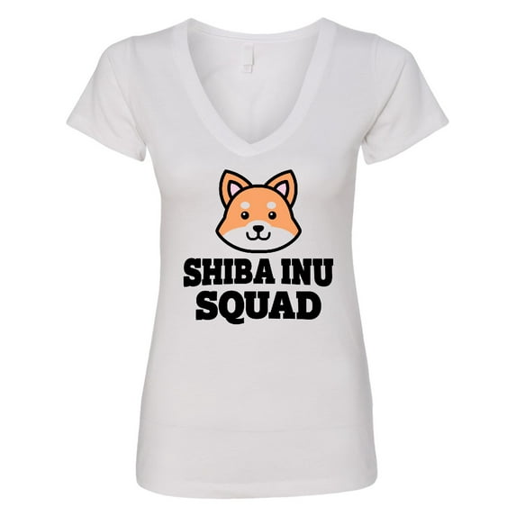 Inktastic Dog Shiba Inu Squad Women's V-Neck T-Shirt