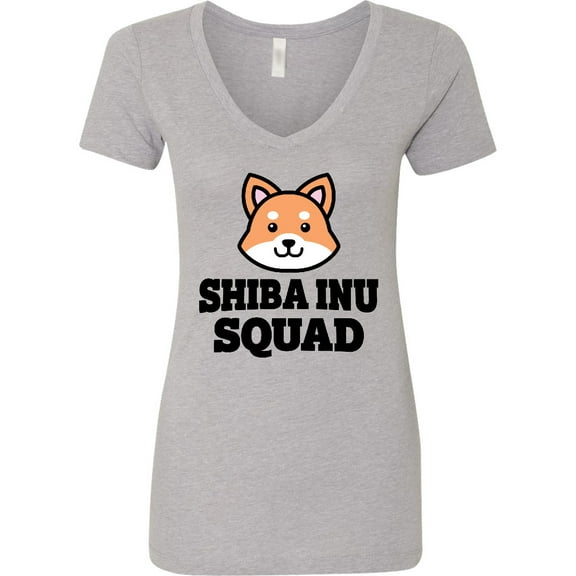 Inktastic Dog Shiba Inu Squad Women's V-Neck T-Shirt