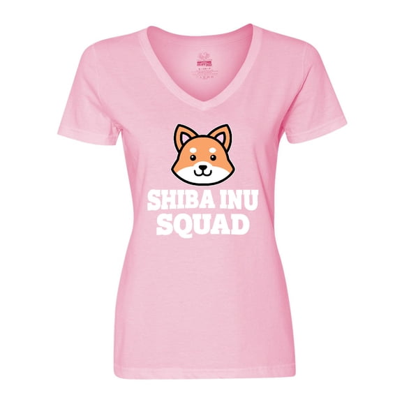 Inktastic Dog Shiba Inu Squad Women's V-Neck T-Shirt