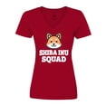 thumbnail image 1 of Inktastic Dog Shiba Inu Squad Women's V-Neck T-Shirt, 1 of 5