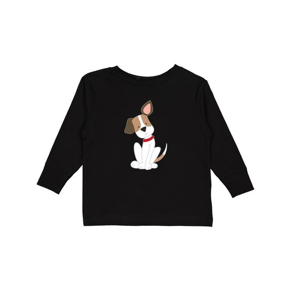 Inktastic Dog with Ear Up Boys or Girls Long Sleeve Toddler T-Shirt