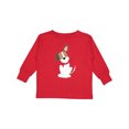thumbnail image 1 of Inktastic Dog with Ear Up Boys or Girls Long Sleeve Toddler T-Shirt, 1 of 5