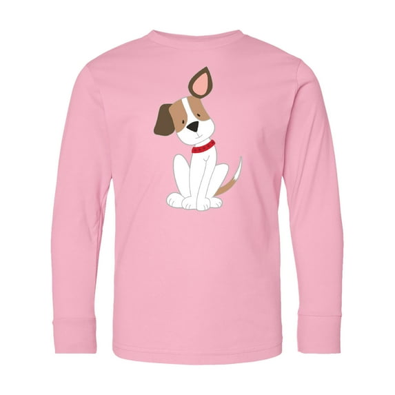 Inktastic Dog with Ear Up Long Sleeve Youth T-Shirt