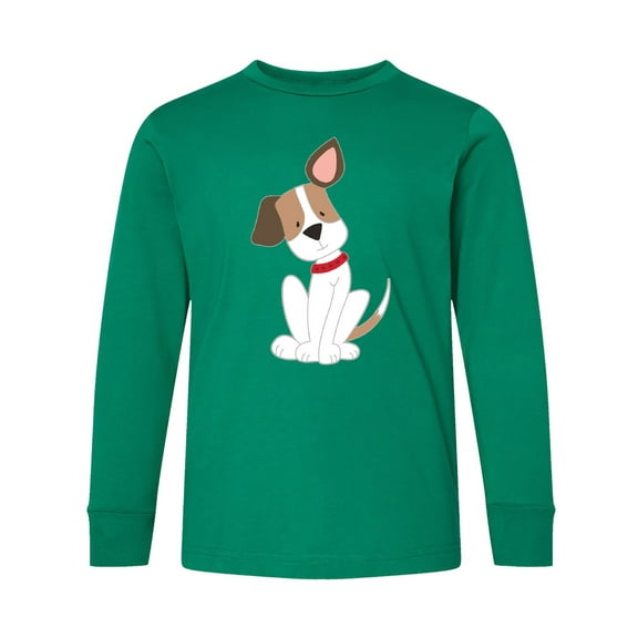 Inktastic Dog with Ear Up Long Sleeve Youth T-Shirt