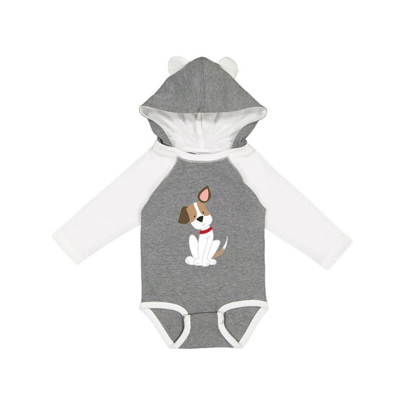 Inktastic Dog with ear up Boys or Girls Long Sleeve Baby Bodysuit