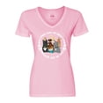 thumbnail image 1 of Inktastic Dogs Make Me Happy, Hoomans Not So Much-Cute Dog Family Women's V-Neck T-Shirt, 1 of 5
