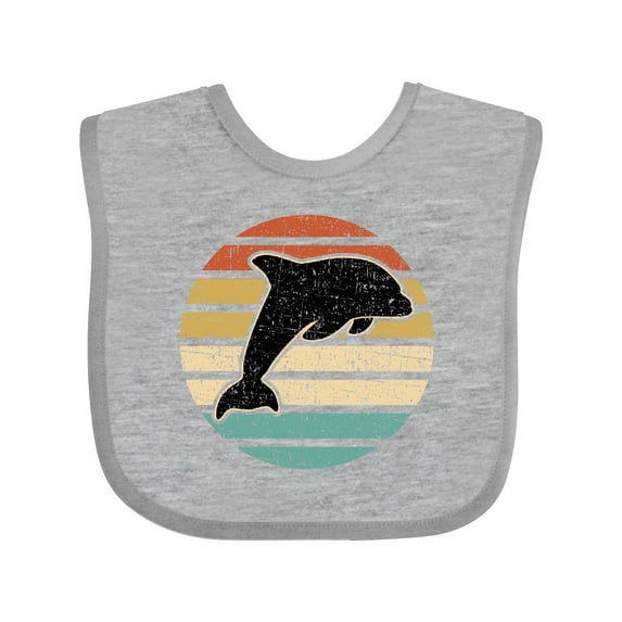 Inktastic Dolphin Cute Beach and Vacation Boys or Girls Baby Bib
