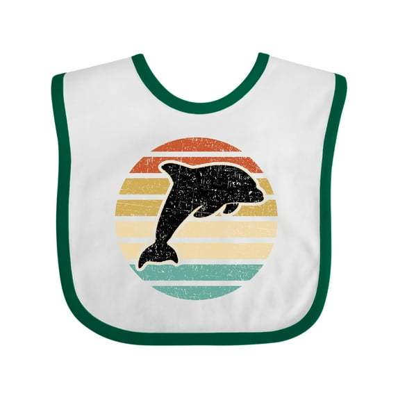 Inktastic Dolphin Cute Beach and Vacation Boys or Girls Baby Bib