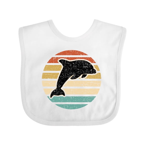Inktastic Dolphin Cute Beach and Vacation Boys or Girls Baby Bib