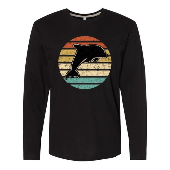 Inktastic Dolphin Cute Beach and Vacation Long Sleeve T-Shirt