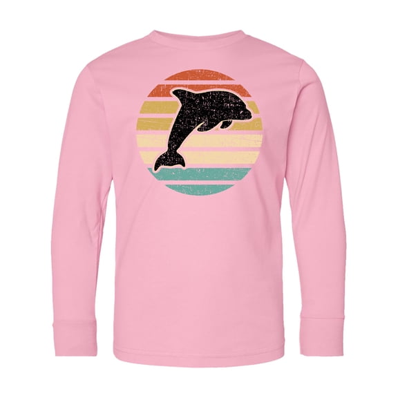 Inktastic Dolphin Cute Beach and Vacation Long Sleeve Youth T-Shirt