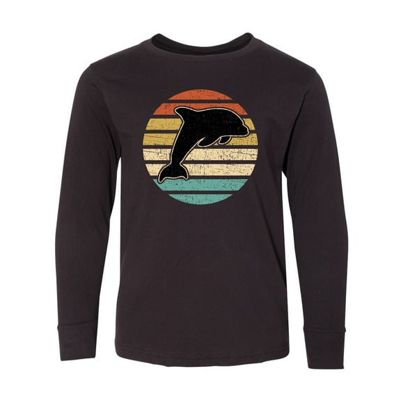 Inktastic Dolphin Cute Beach and Vacation Long Sleeve Youth T-Shirt