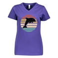thumbnail image 1 of Inktastic Dolphin Cute Beach and Vacation Women's V-Neck T-Shirt, 1 of 5